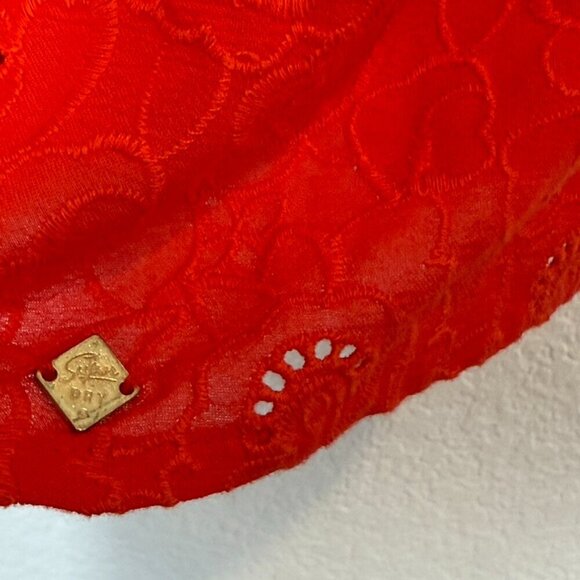 Superdry Red Orange Sun Dress Sundress Embroidered Mini 6 - Picture 9 of 13